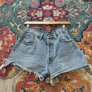 Women’s Levi’s High-Waist Distressed Denim Shorts